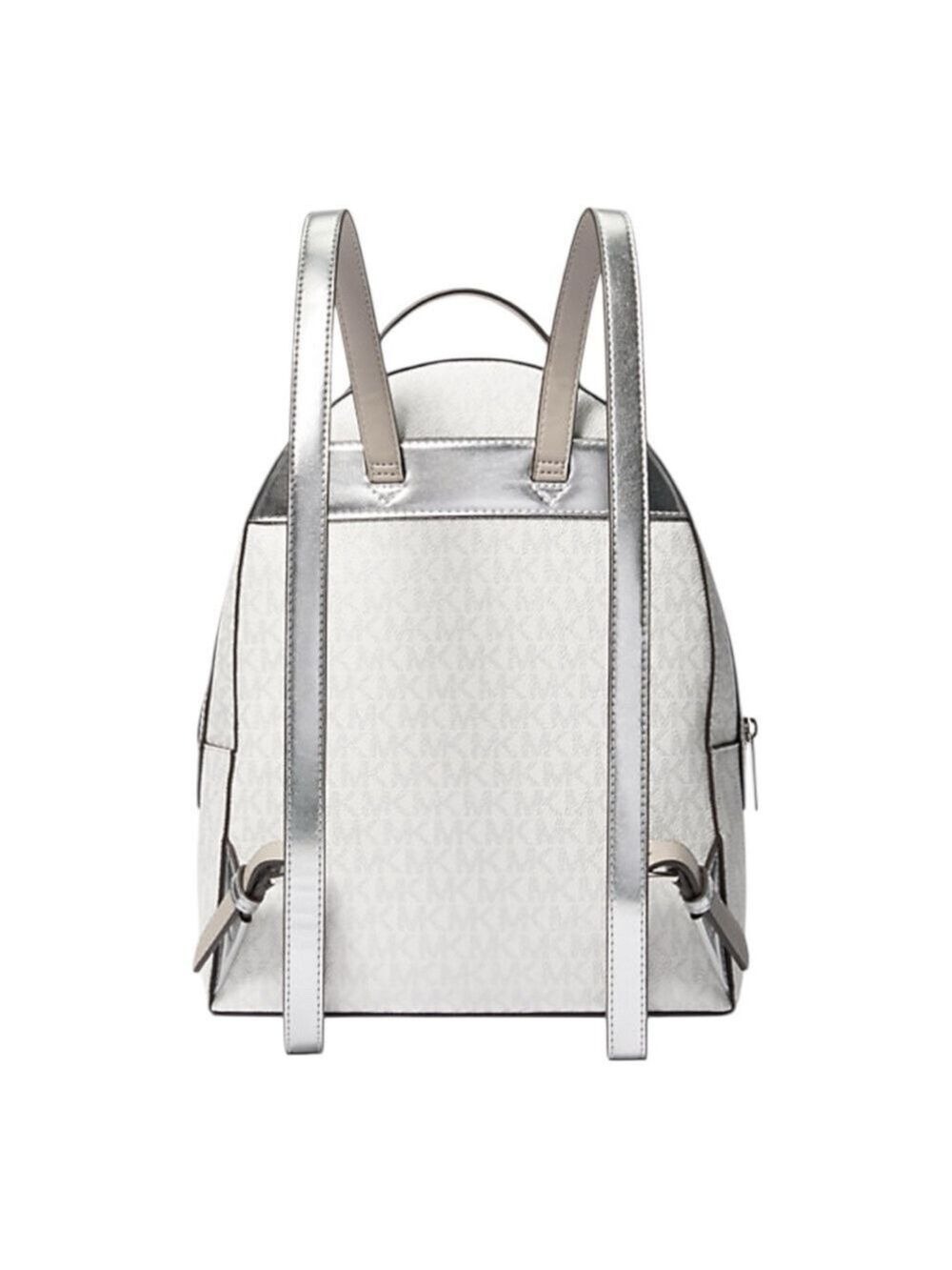 Michael Kors White Monogram Backpack Dome-Shaped Design NWT ( No Box ) Sheila - Picture 6 of 17